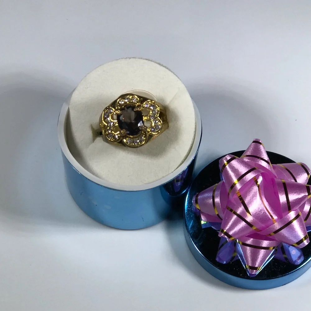 Gorgeous Big Statement Ring Vintage Deadstock New Unique Rare Sparkle Gem